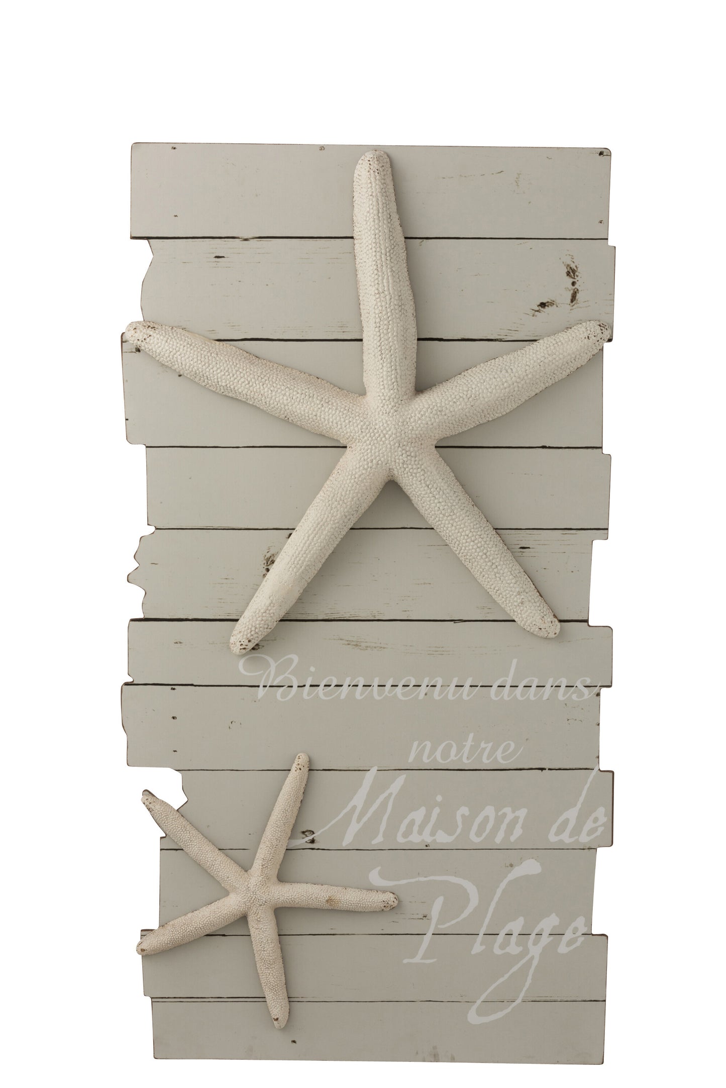 Kader Maison De Plage Hout Licht Grijs/Wit Large