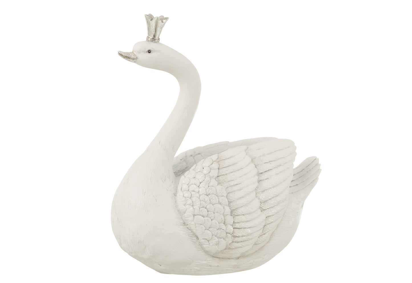 Spaarpot Zwaan Poly Wit/Zilver