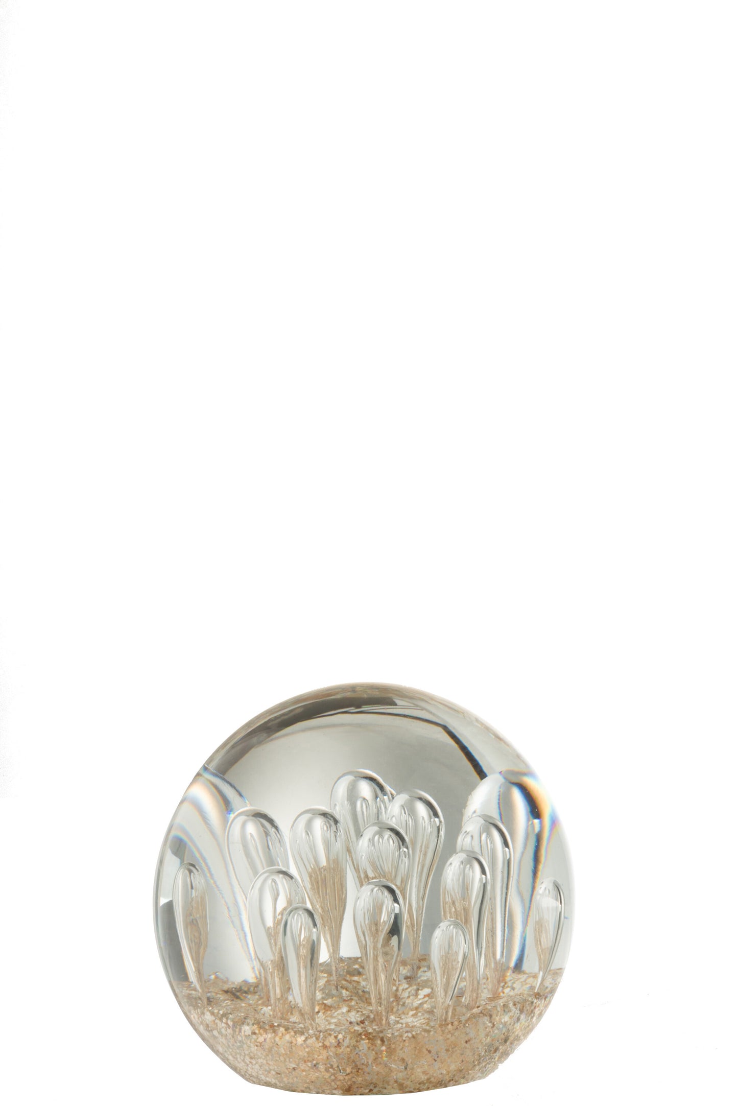 Presse Papier Vuurwerk Goud Glas Small