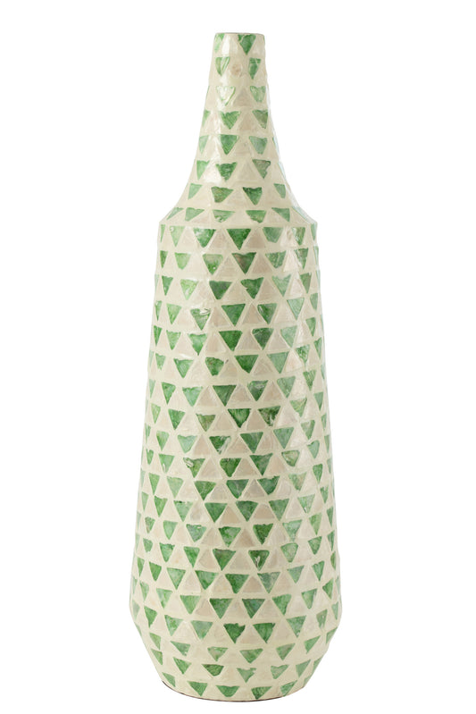 Vaas Nuye Fles Schelpen Groen