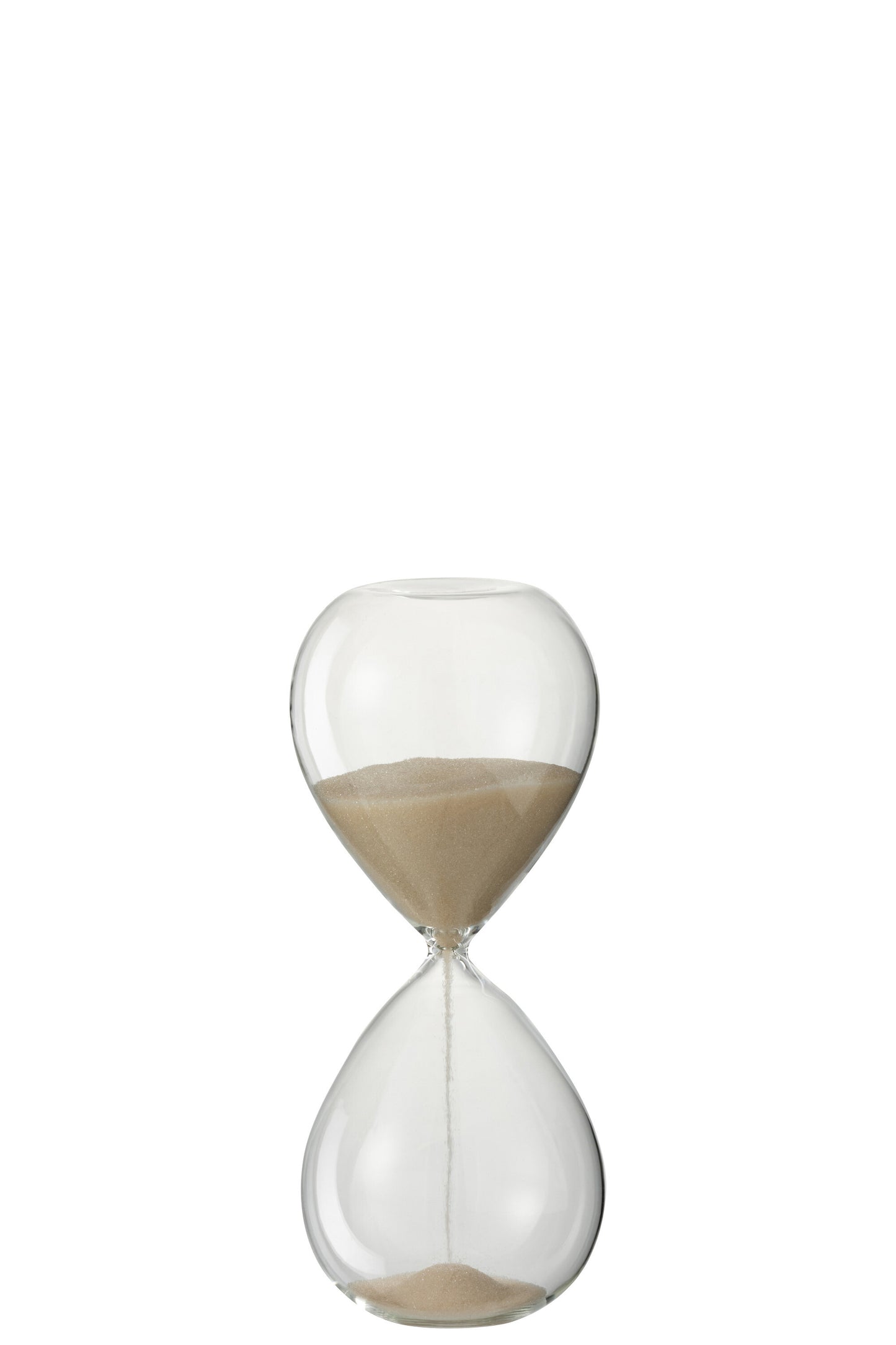 Zandloper Deco Glas/Zand Beige Small