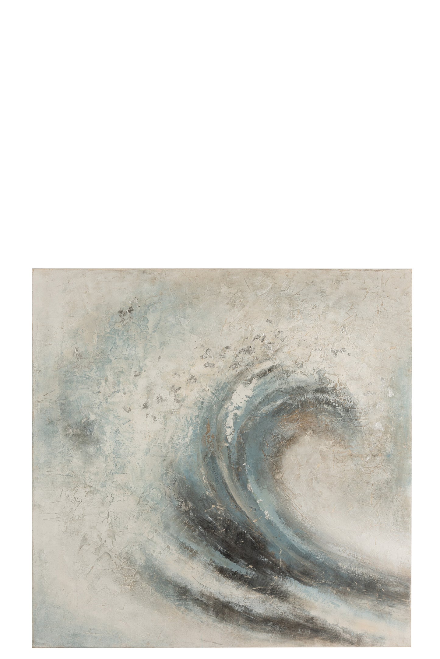 Schilderij Golf Zee Canvas/Hout Blauw/Wit