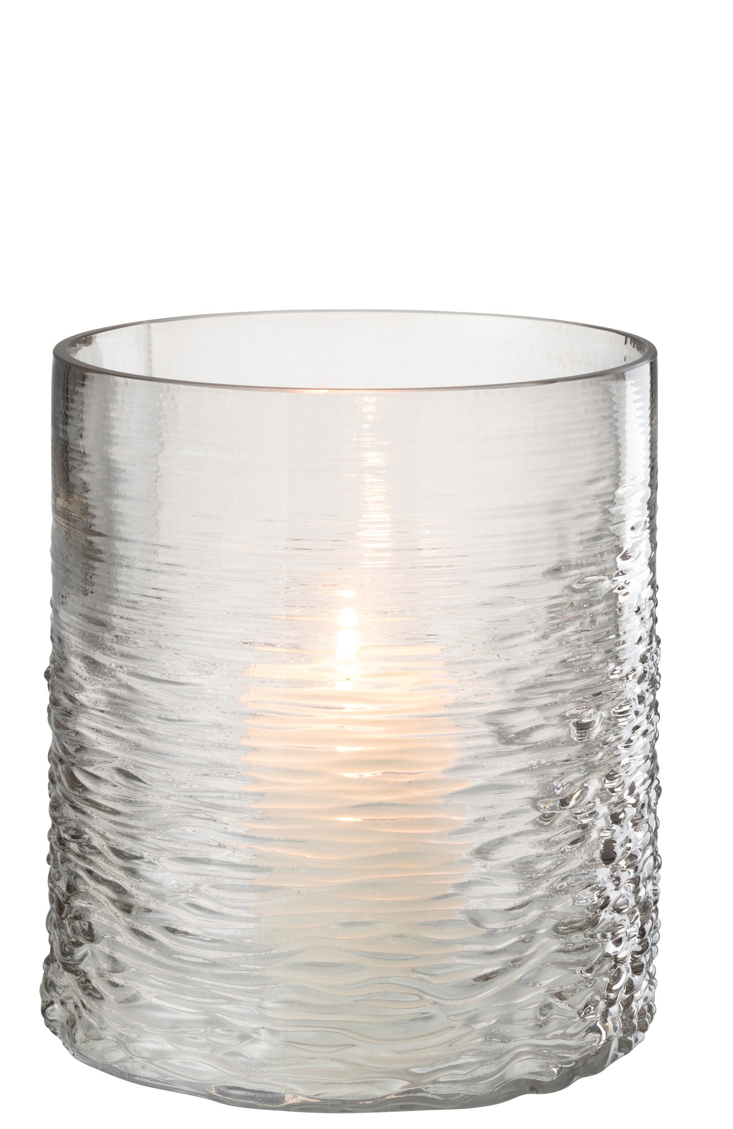Windlicht Zee Glas Grijs Small