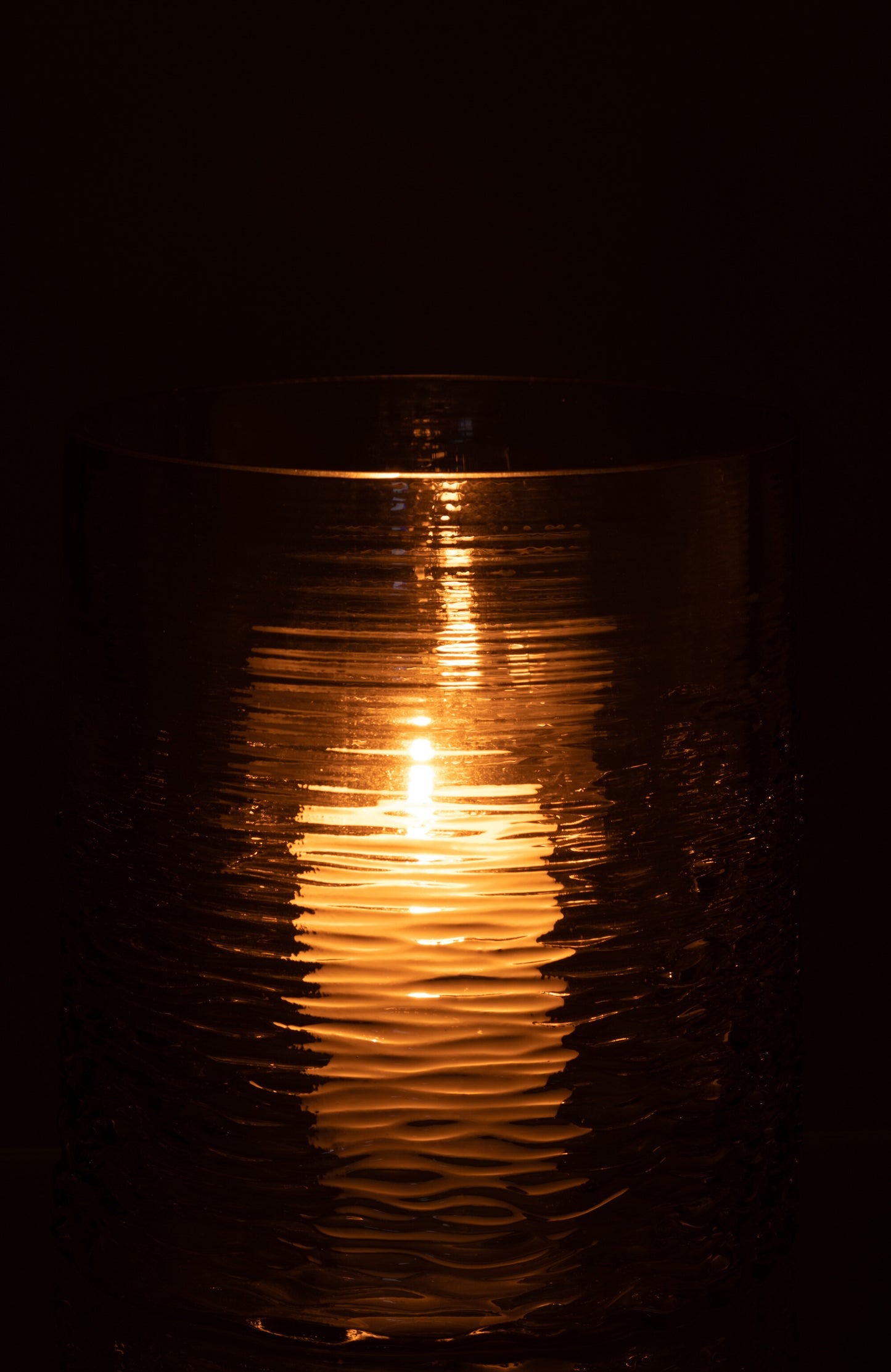 Windlicht Zee Glas Grijs Small