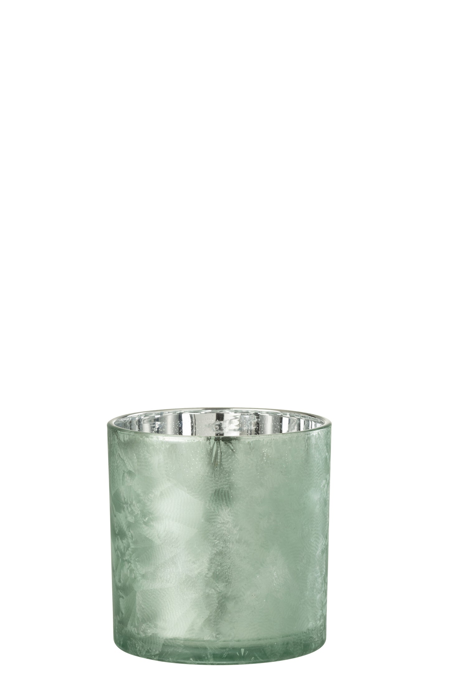 Windlicht Boom Glas Groen/Zilver Large