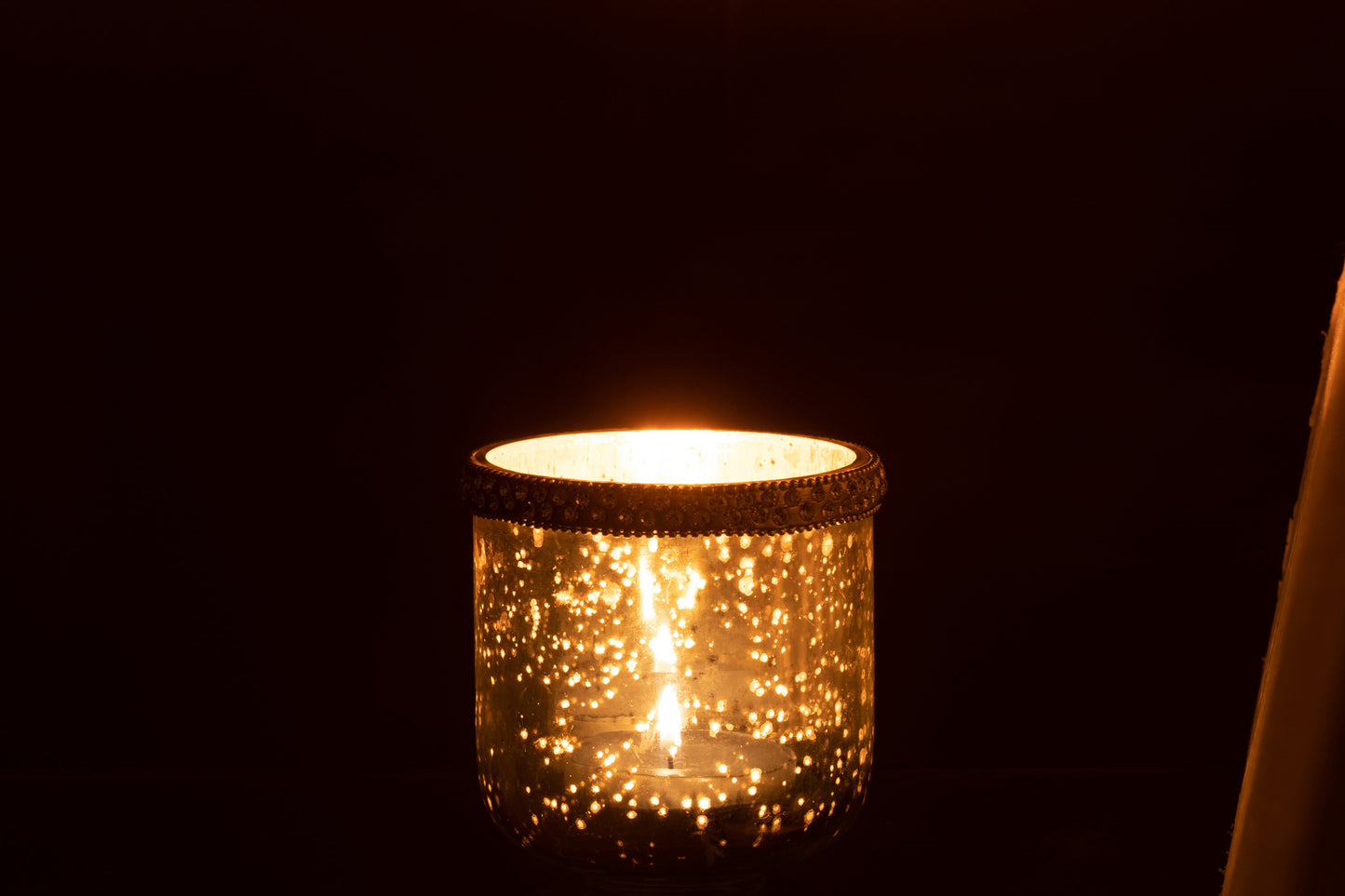 Windlicht Diamant Glas Zilver Small