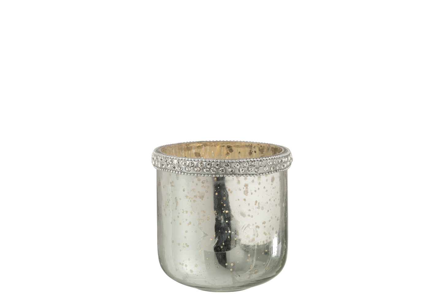 Windlicht Diamant Glas Zilver Small