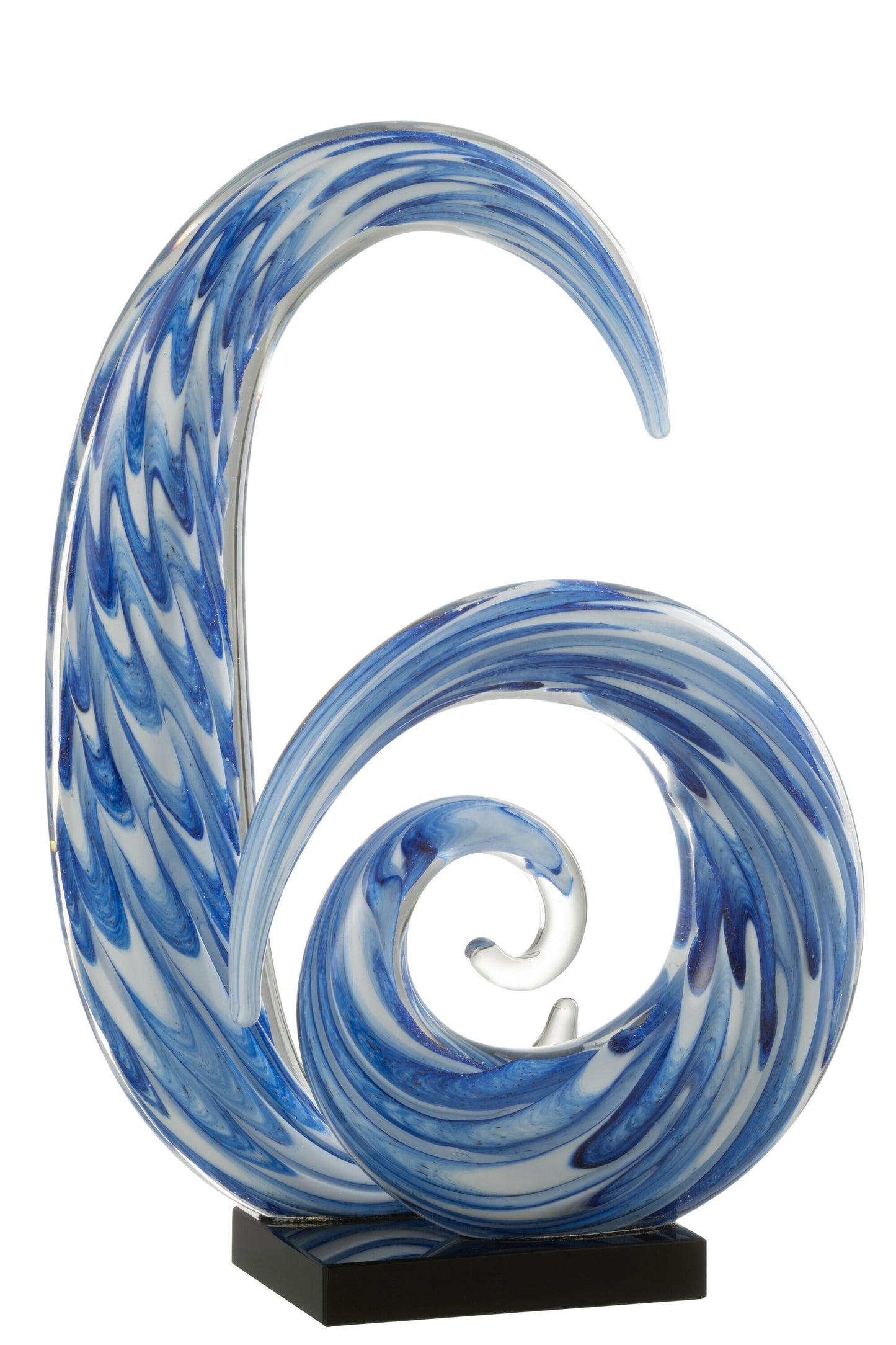 Presse Papier Tentakel Glas Blauw/Wit