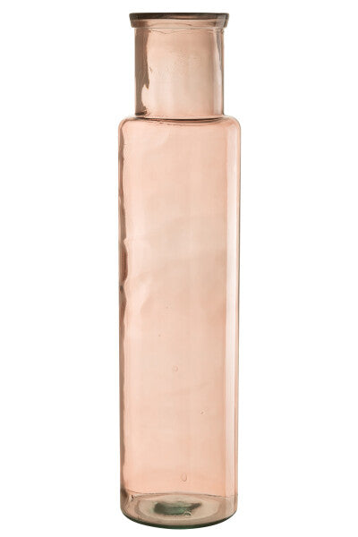 Vaas Cilinder Glas Licht Roze Large