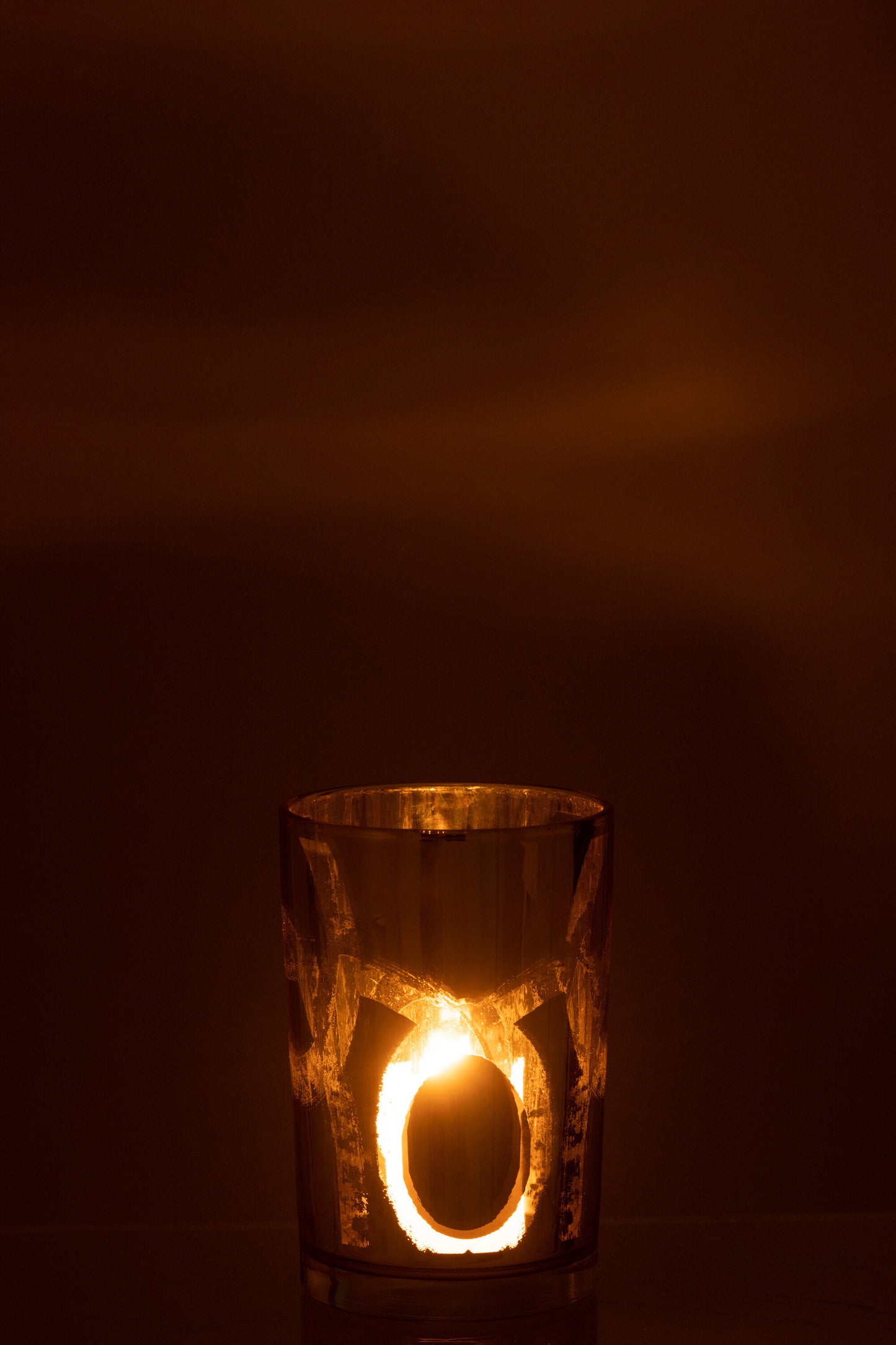 Windlicht Modern Cirkels Glas Goud Large