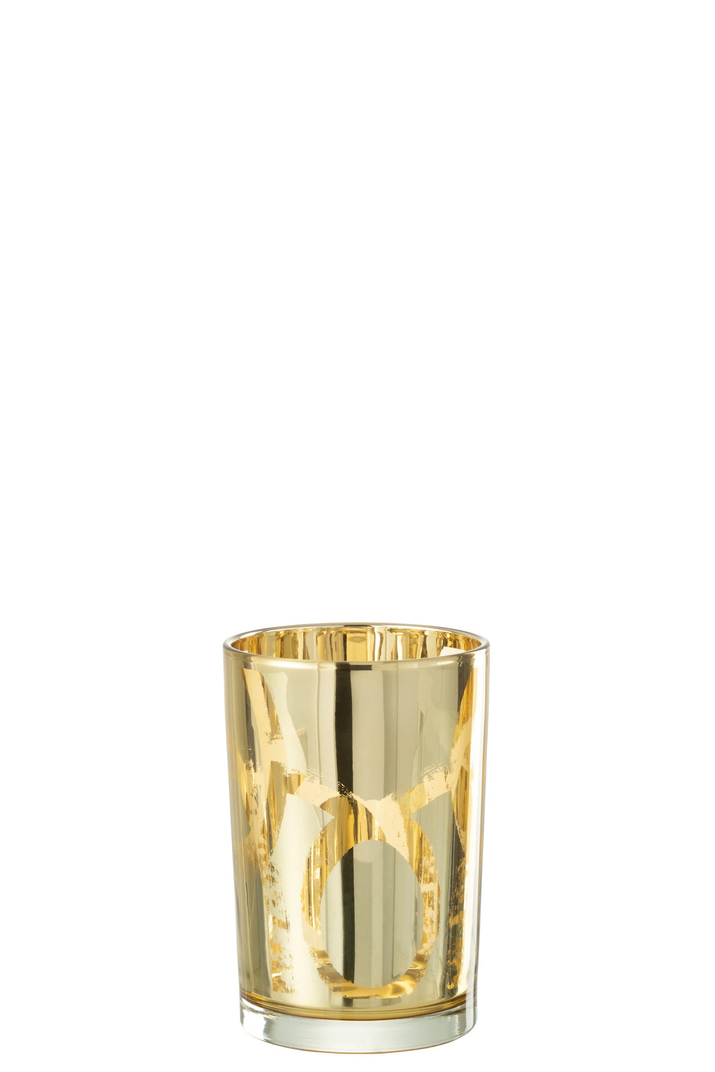 Windlicht Modern Cirkels Glas Goud Large