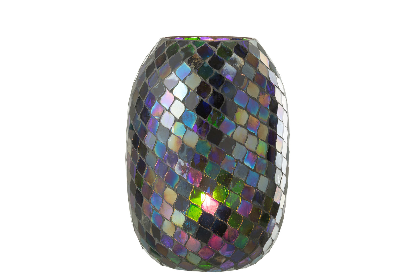 Windlicht Mozaiek Glas Paars Extra Large