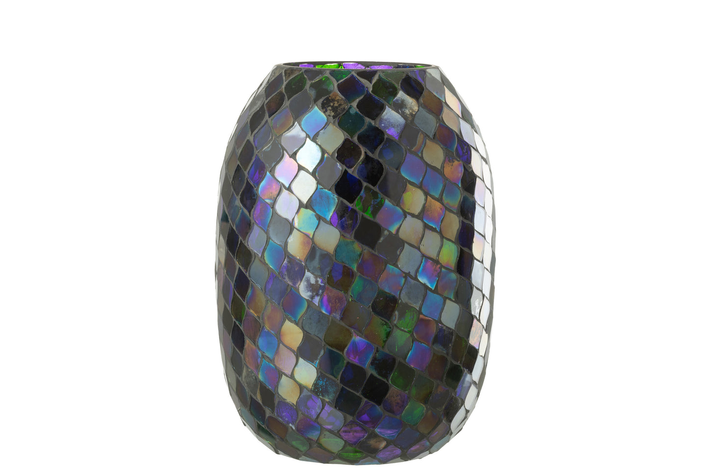 Windlicht Mozaiek Glas Paars Extra Large