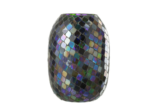 Windlicht Mozaiek Glas Paars Extra Large