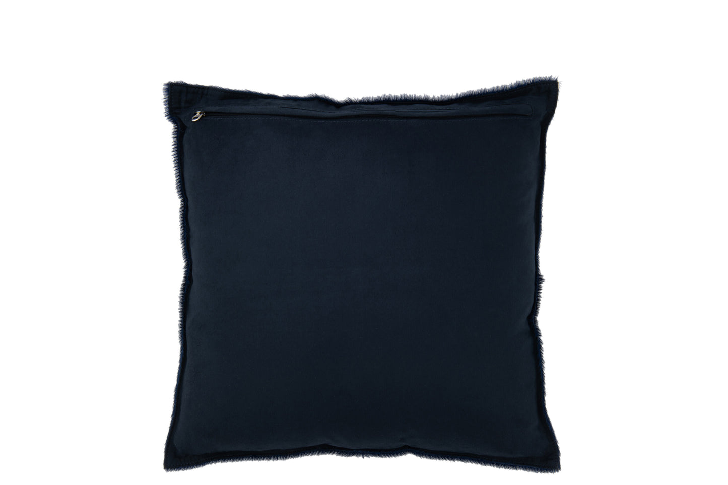 Kussen Koehaar Leder blauw