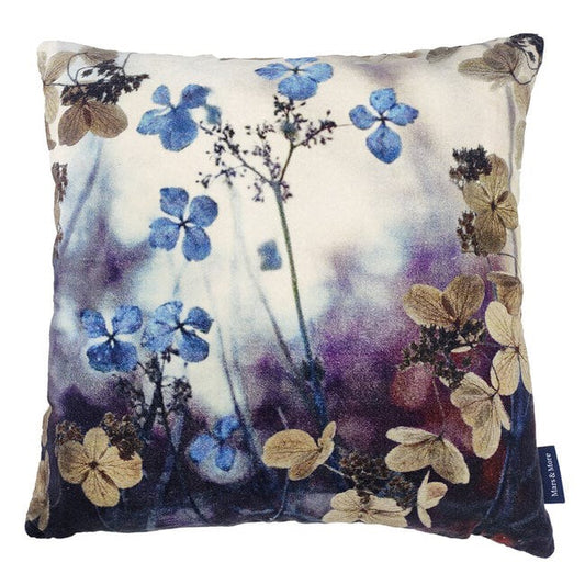 Kussen fluweel natuur hortensia