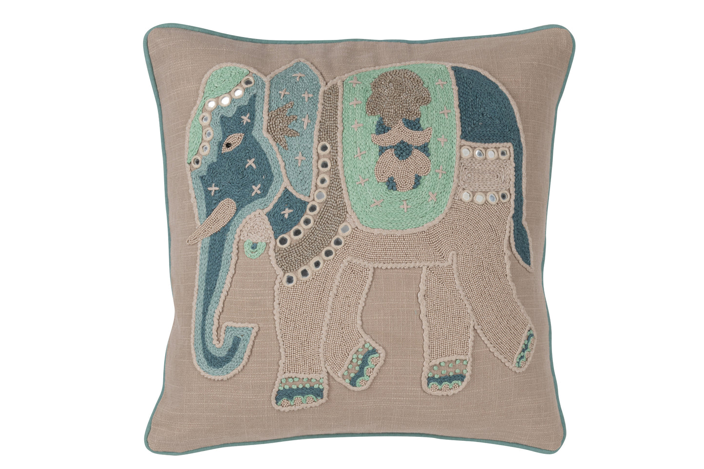 Kussen Olifant Katoen Grijs/Blauw
