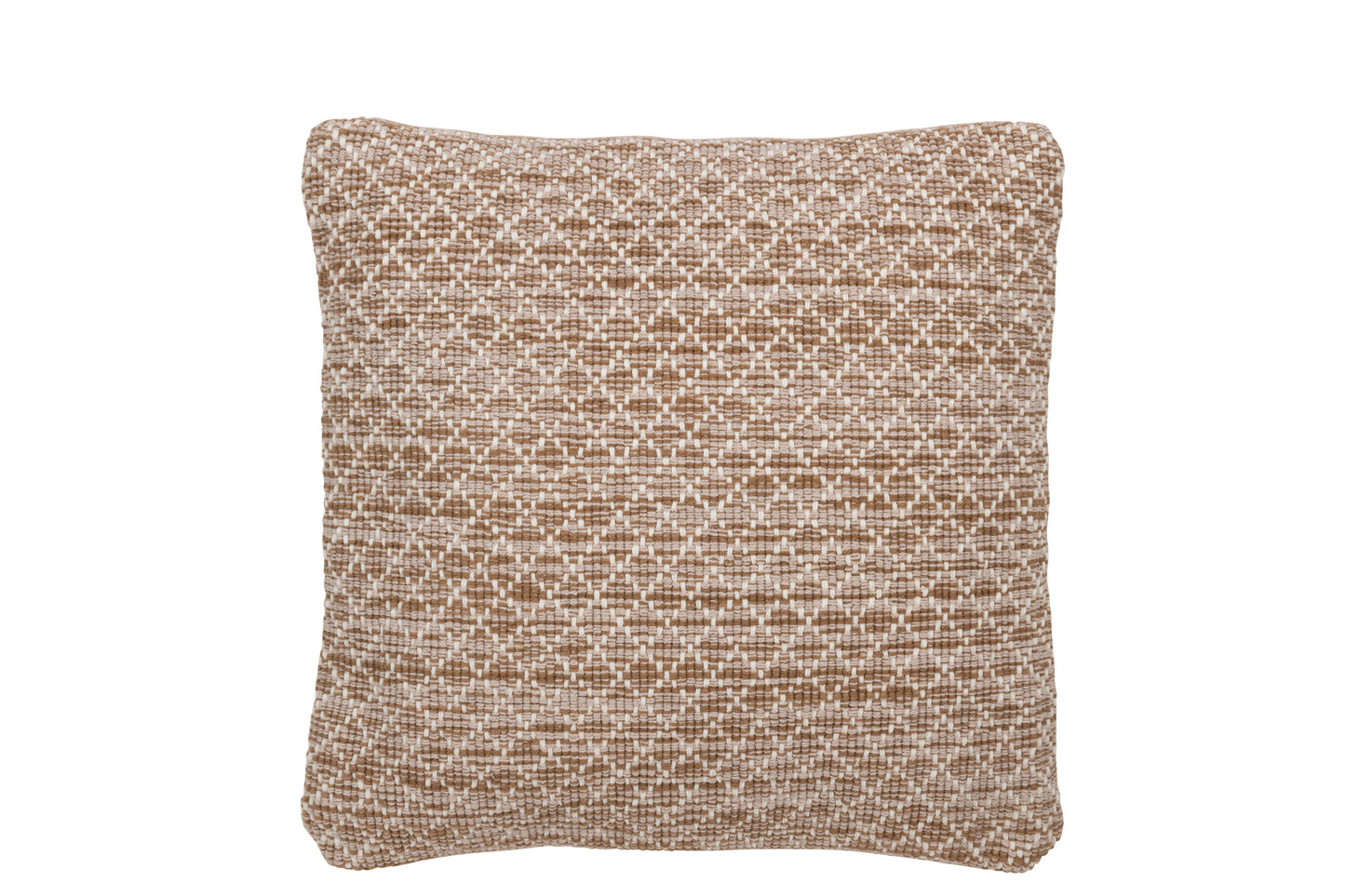Kussen Vierkanten Outdoor Polyester Bruin/Wit