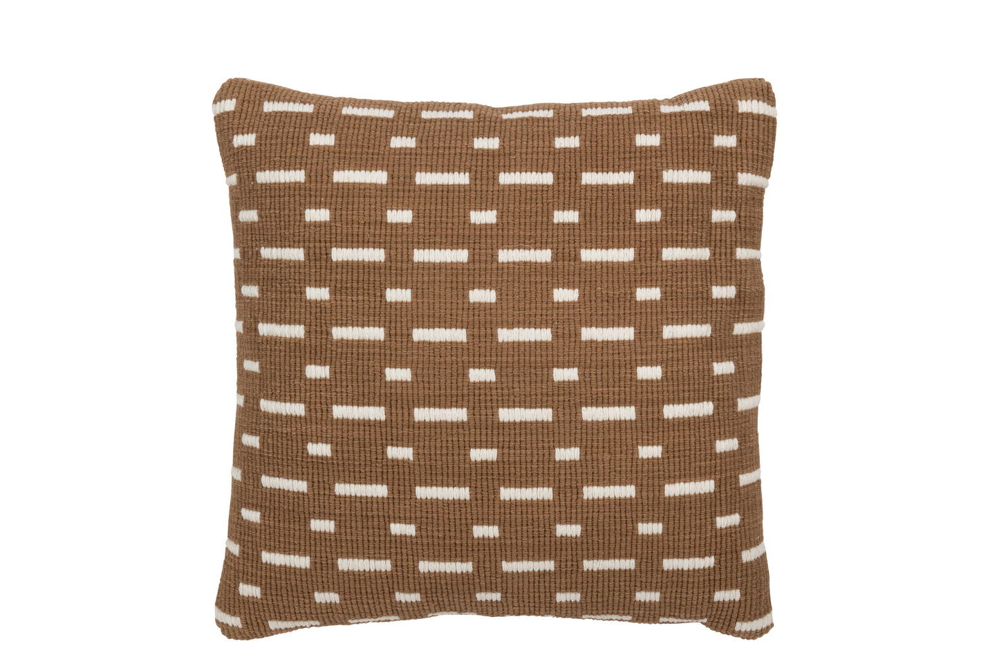 Kussen Lijnen Outdoor Polyester Bruin/Wit