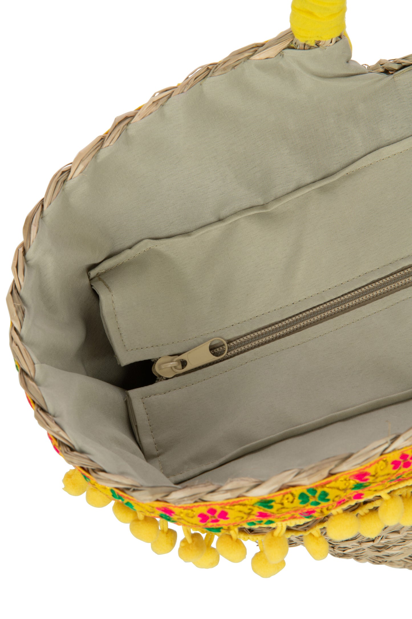 Strandtas Bloemen+Lang Franjes Zeegras Mix