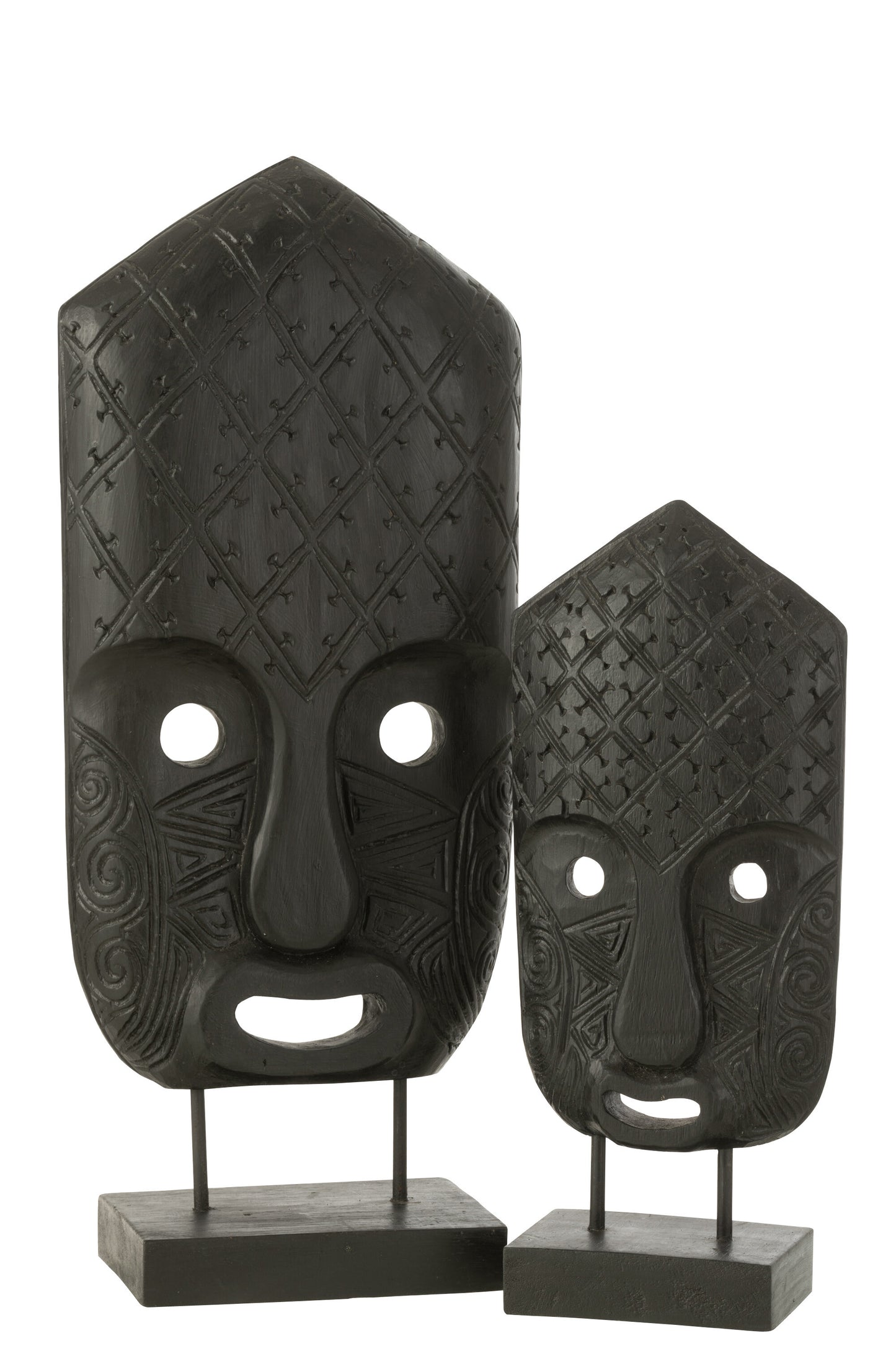 Masker Op Voet Albasiahout Zwart Large