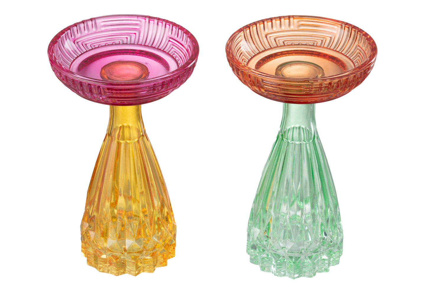Kaarshouder Plat Glas Mix Assortiment Van Twee