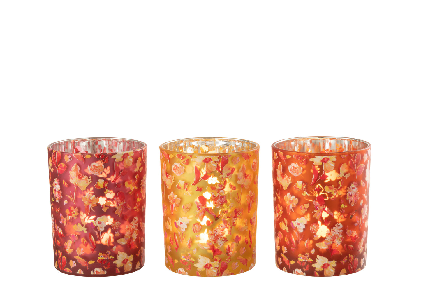 Windlicht Bloemen Glas Small