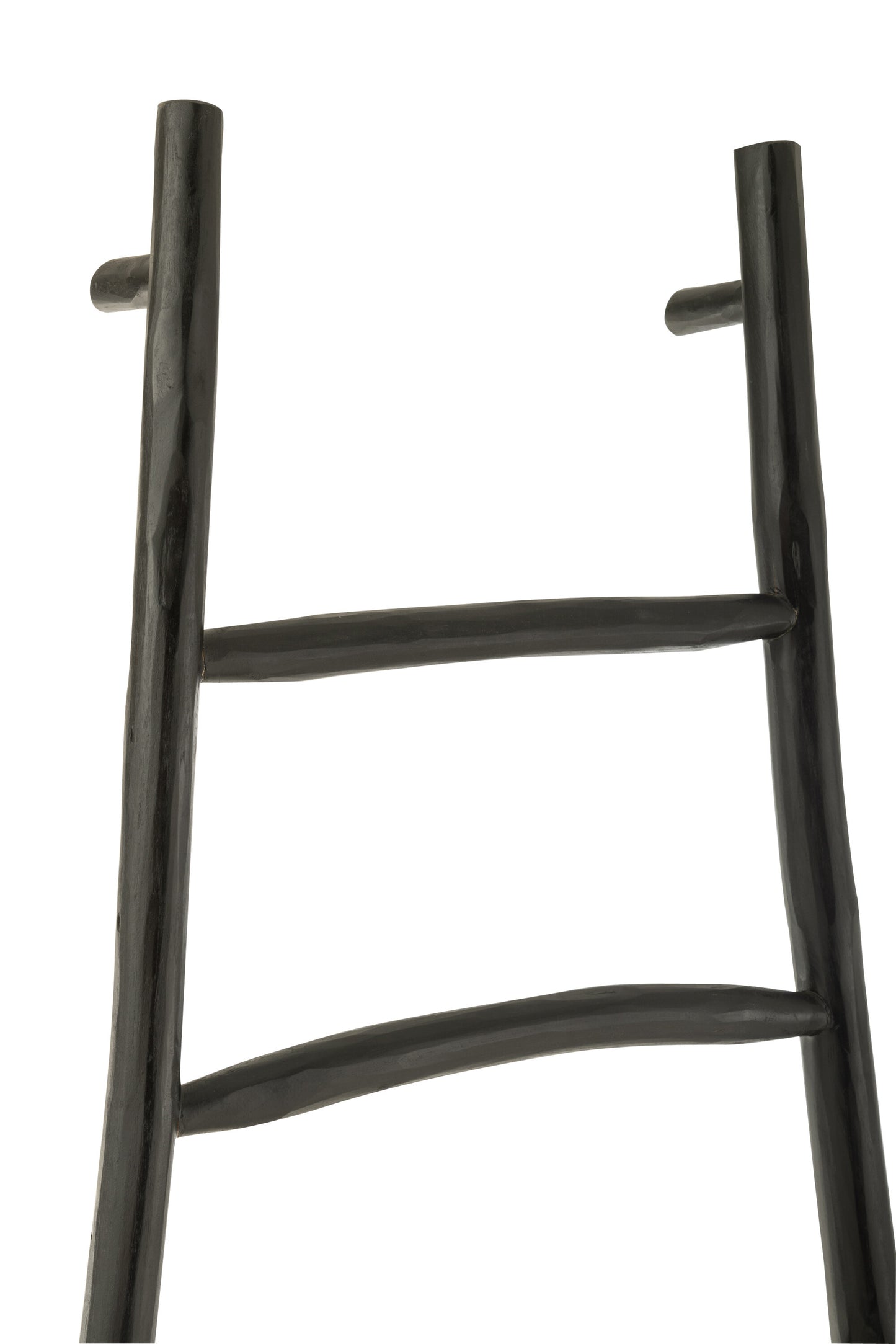Ladder 6 Stappen Teak Hout Zwart