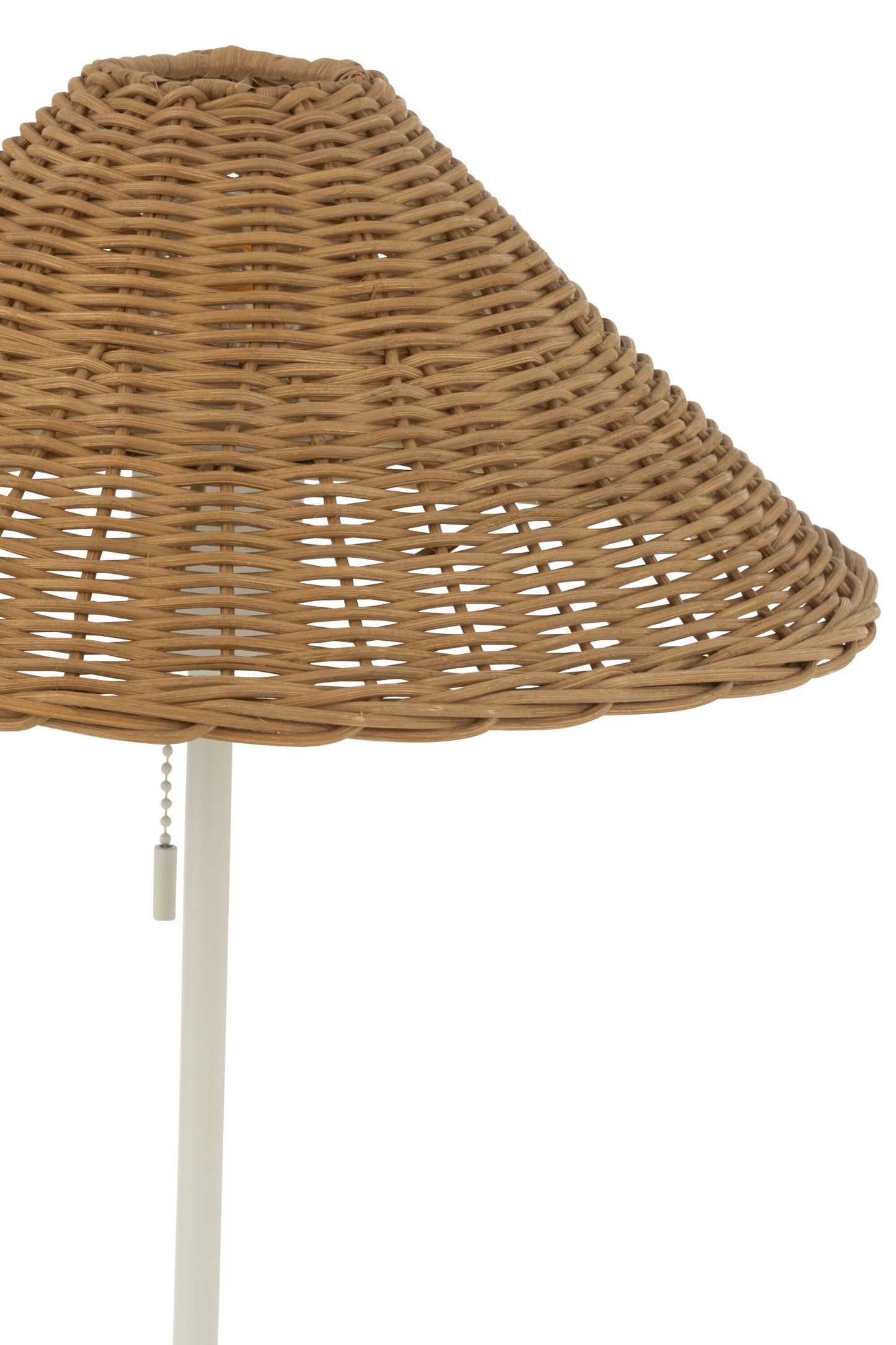 Tafellamp Metaal/Rattan Wit/Naturel