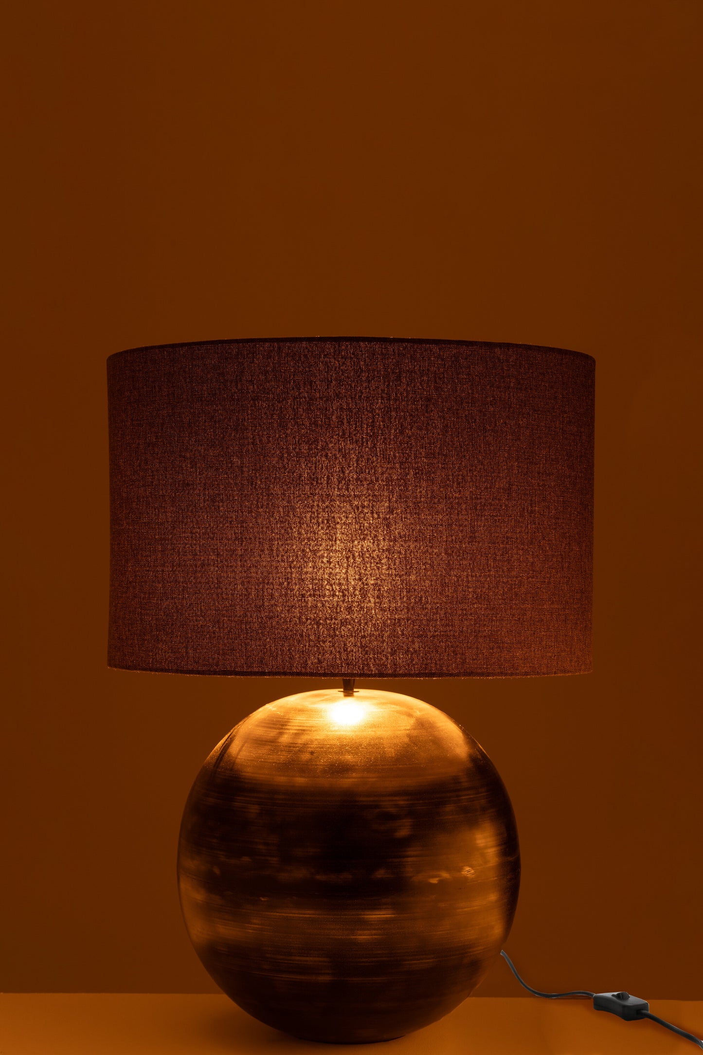 Lamp + Kap Schaal Metaal Zwart Small