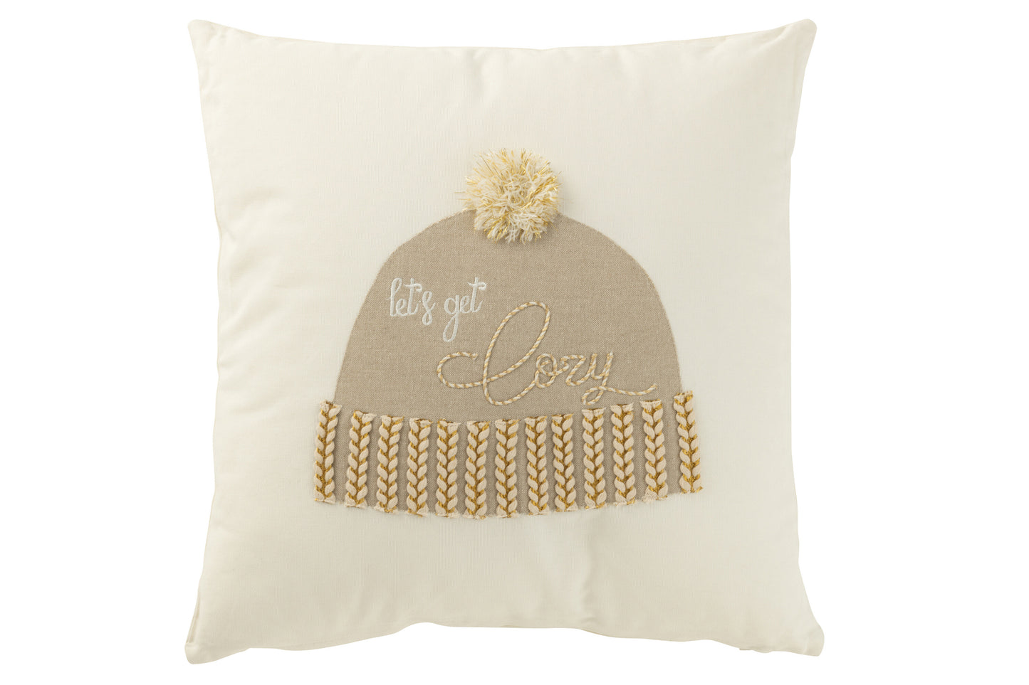 Kussen Muts Let's Get Cozy Katoen Wit/Beige