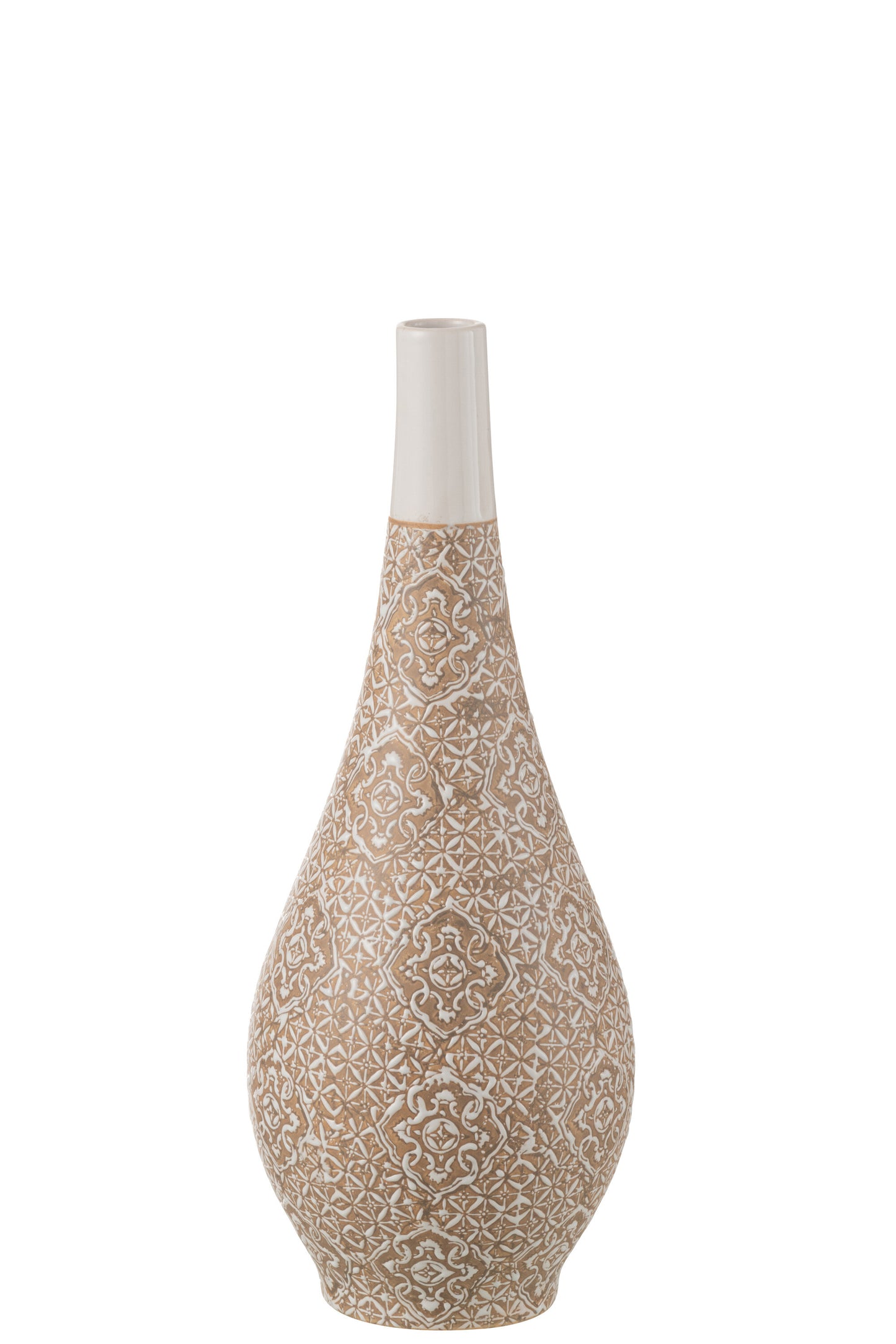 Vaas Wabi Peer Porselein Beige/Wit