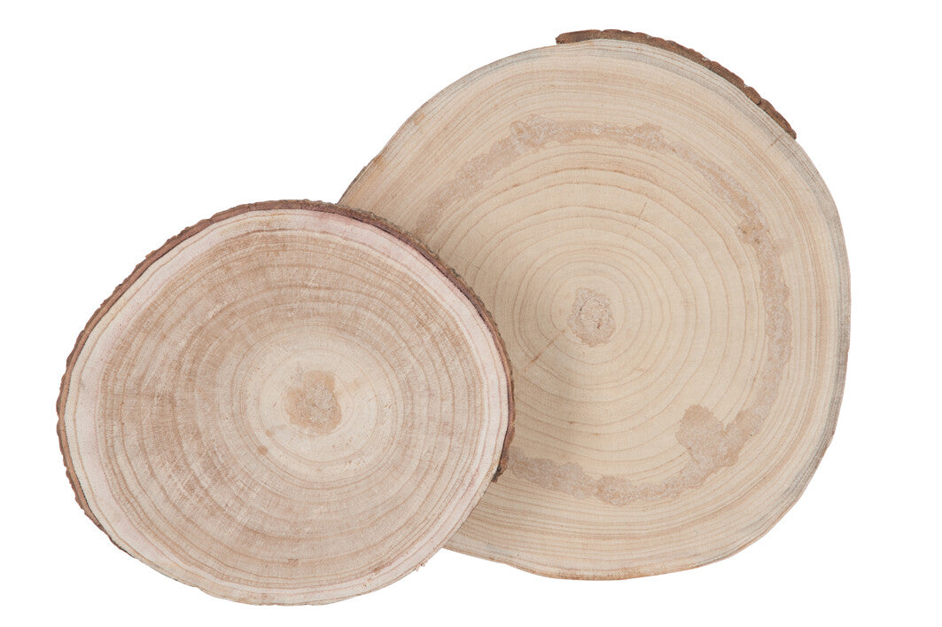 Schijf Hout Paulownia Naturel Small