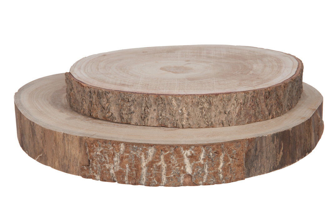 Schijf Hout Paulownia Naturel Large