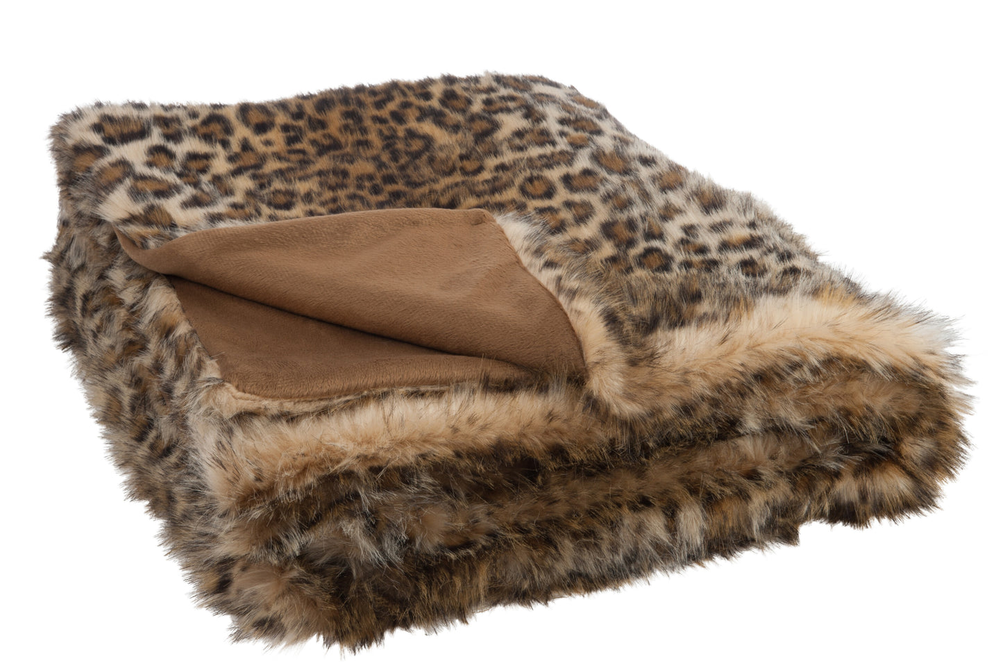 Plaid Nepbont Leopard Zwart/Bruin