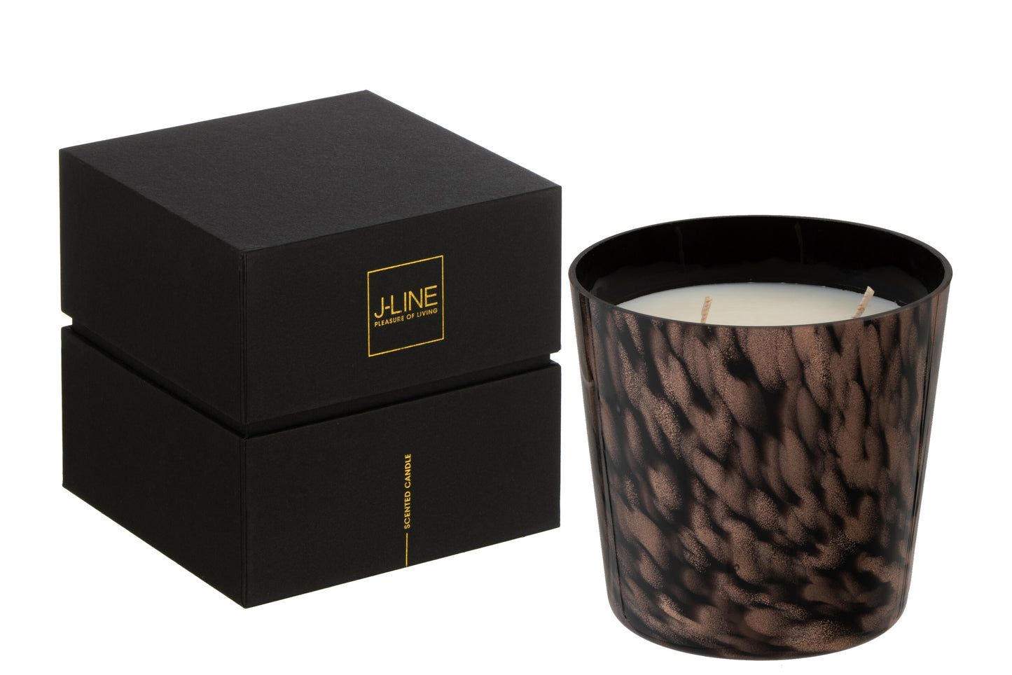 Geurkaars Noa Sandalwood Zwart/Goud Small-50u