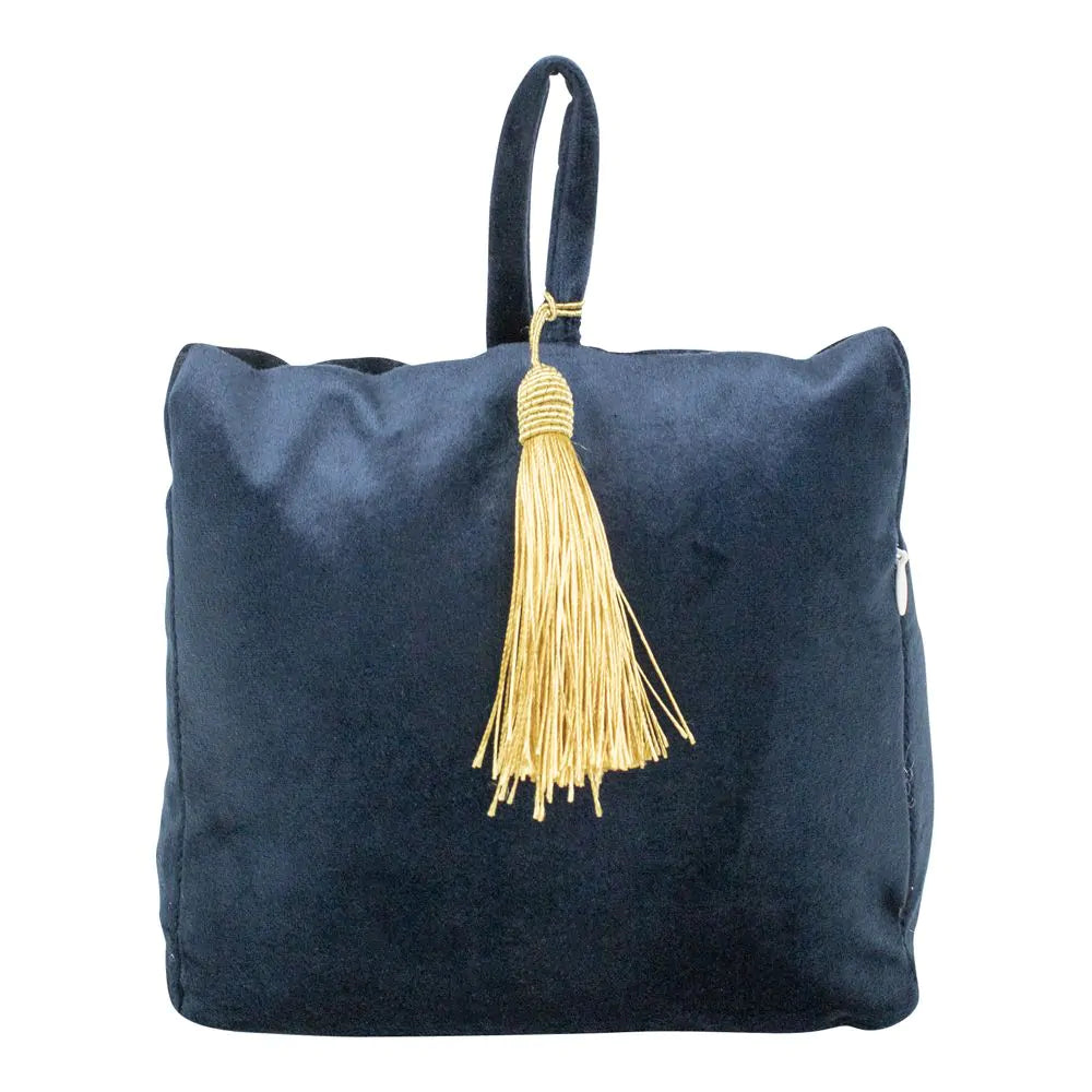 Deurstopper fluweel blauw