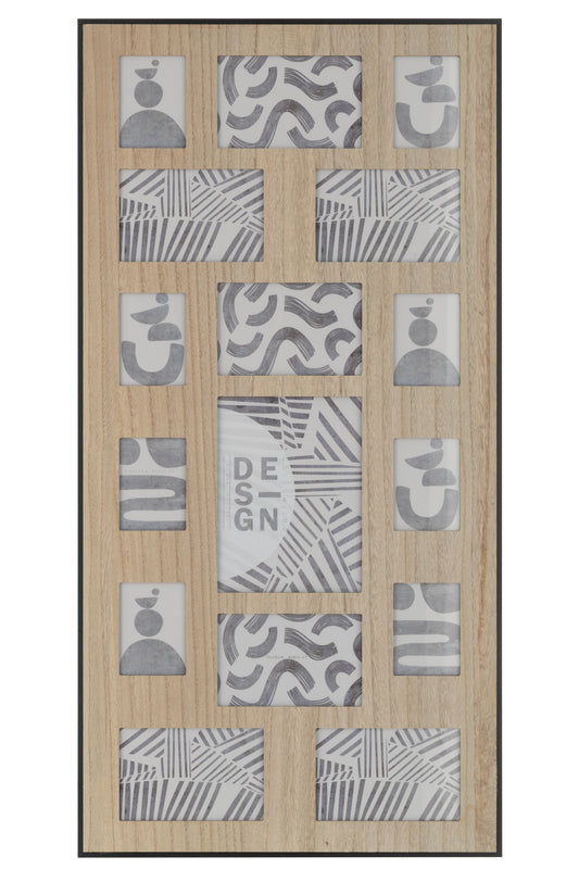 Fotokader Wanddeco/Deurhanger Naturel/Zwart