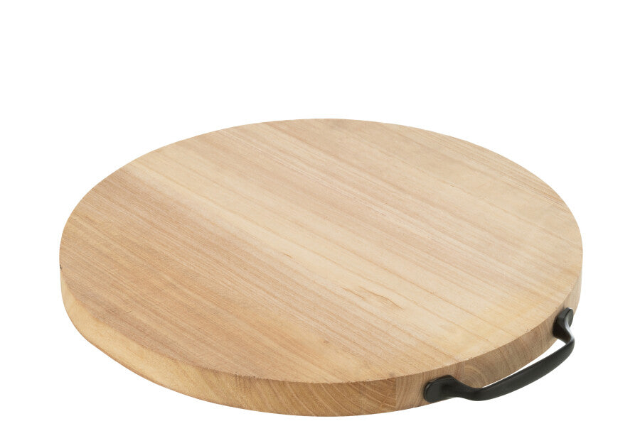 Plank Rond Hout Naturel Large
