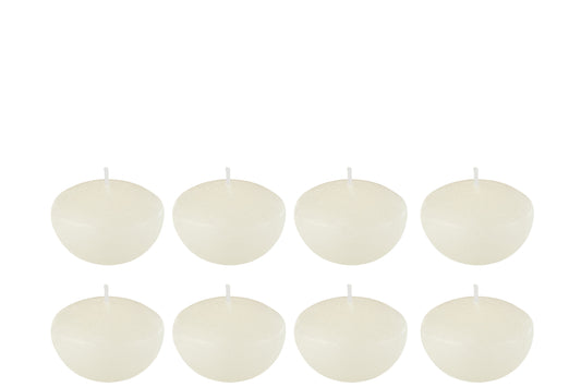 Doos 8 Drijfkaars Wit Small-4u