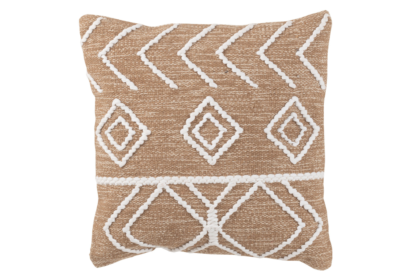 Kussen Etnisch Katoen Beige/Wit
