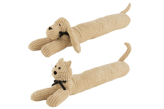 Tochtrol Hond/Kat Streep Textiel Beige