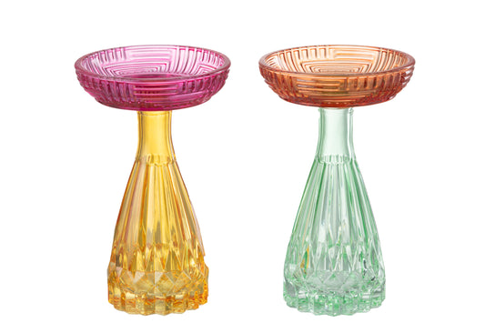 Kaarshouder Plat Glas Mix Assortiment Van Twee