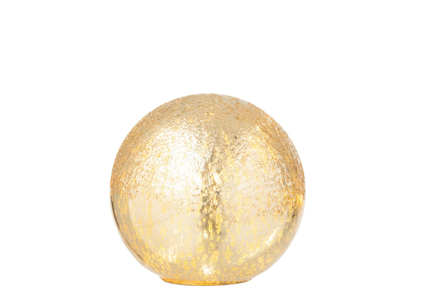 Bal Led Gekraakt Glas Goudkleurig Small