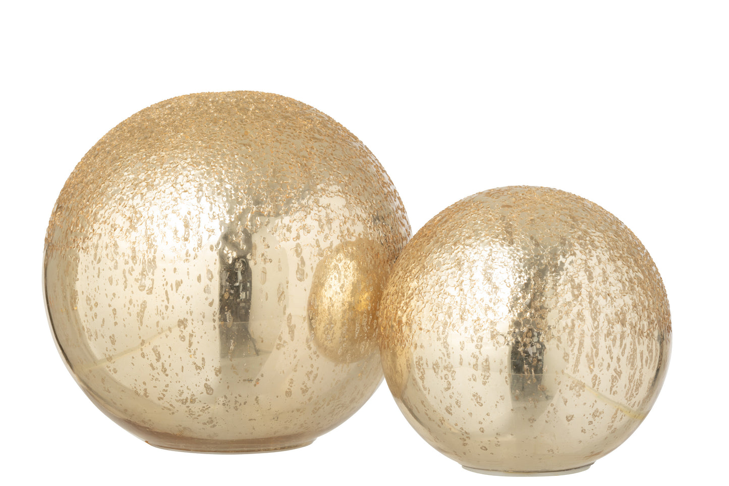 Bal Led Gekraakt Glas Goudkleurig Large