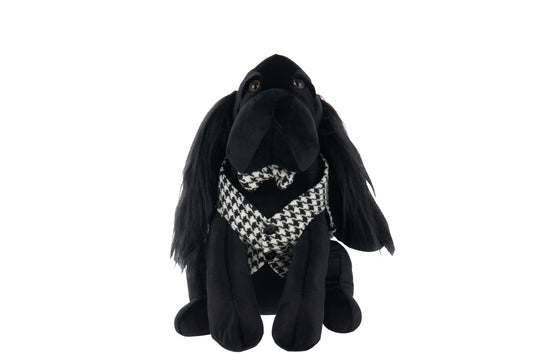 Deurstop Hond Pied-De-Poule Zwart/Wit