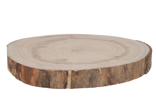 Schijf Hout Paulownia Naturel Large