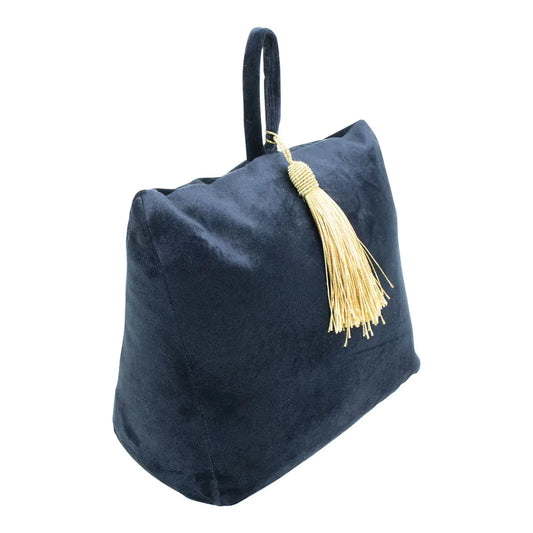 Deurstopper fluweel blauw
